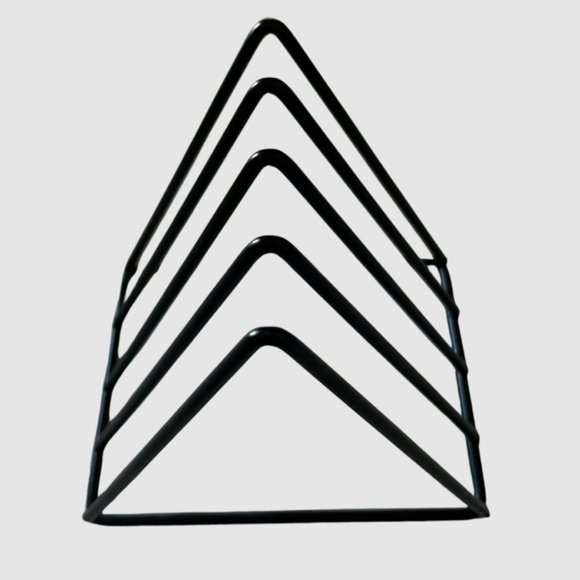 Black Metal File Holder with 4 Slots, EUC - Picture 2 of 4